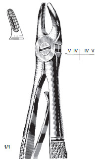 Klein Tooth Extracting Forcep for Children with Sp